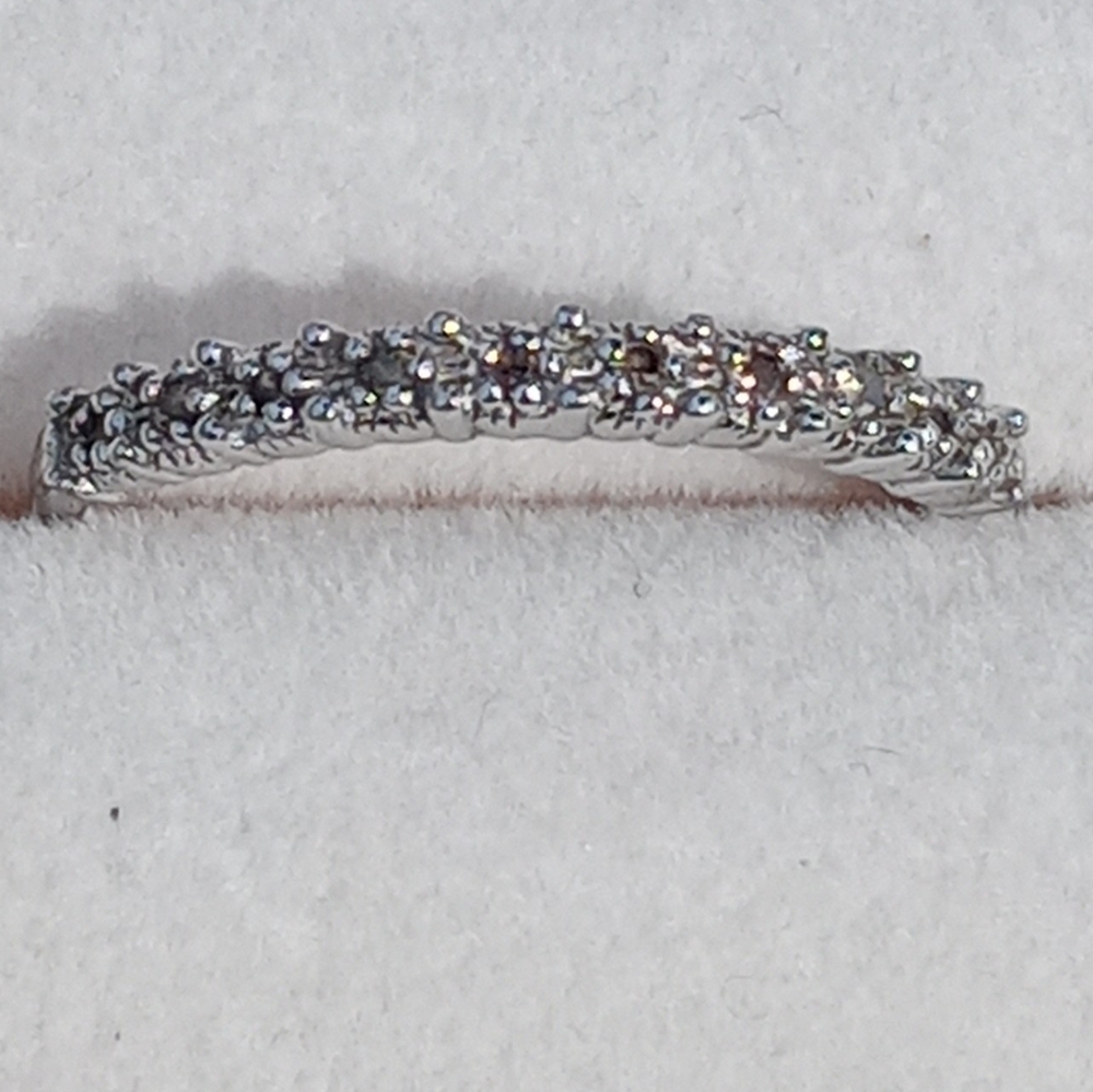 Champagne Diamond Band Slim Ring